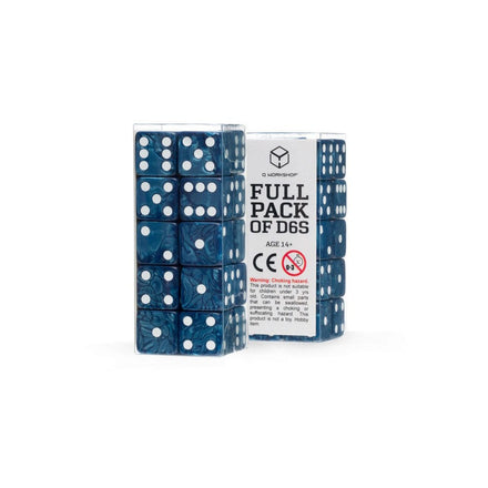 Q Workshop Set de dados Full Pack D6 Cobalto (20) Q Workshop