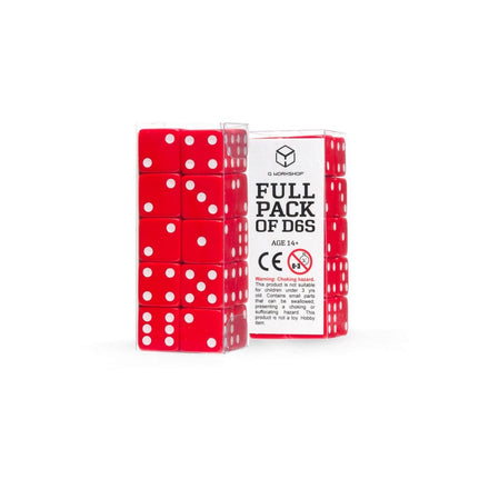 Set de dados Q Workshop Pack completo D6 rojo (20) Q Workshop