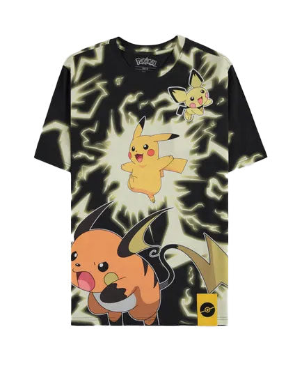 Camiseta Pokémon Evolución Pikachu Rayo XL