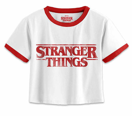 Women's Stranger Things Logo Short-Sleeved T-Shirt L