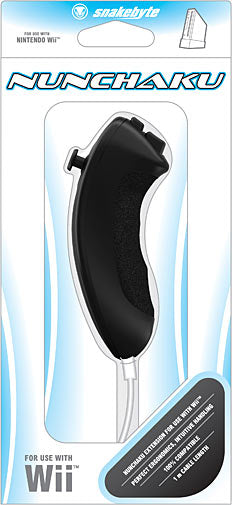 Snakebyte Wii Nunchuk con cable negro