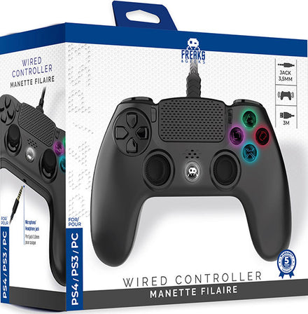 Mando con cable Freaks para PS4 Negro V3