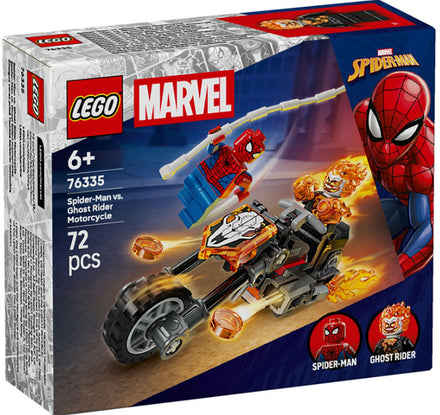 76335 Marvel Spider - Man Vs. Ghost Rider In Motocicletta