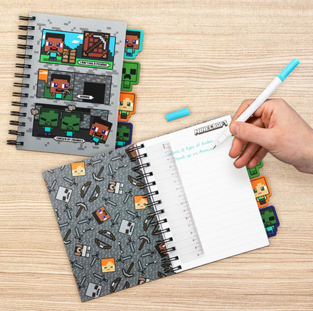 Cuaderno con separadores Minecraft de Paladone