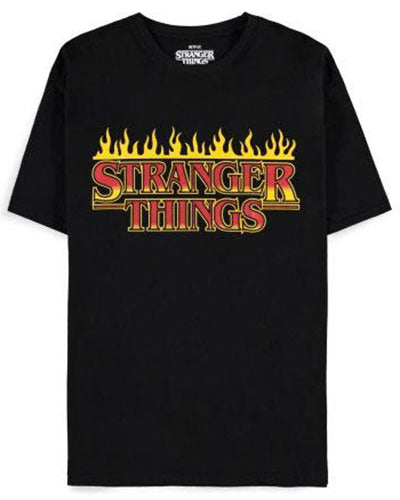 T - Shirt Stranger Things Fire Logo Xxl