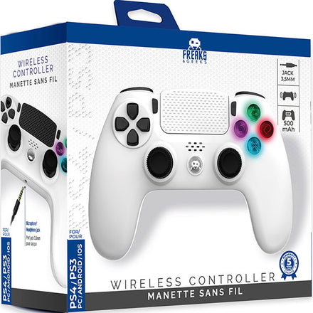 Mando inalámbrico Freaks para PS4 blanco V2
