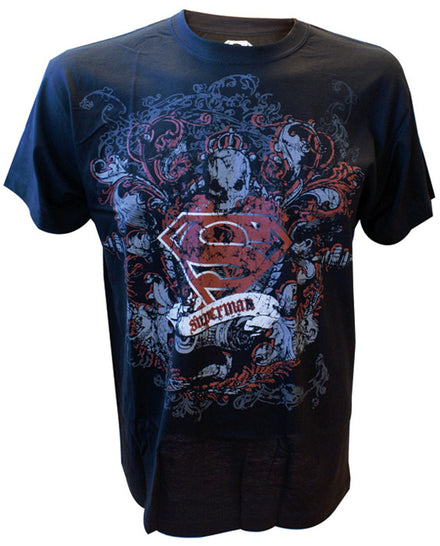 T - Shirt Superman Dark Logo Nero S