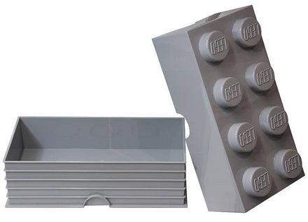 Lego 8-Stud Brick Storage Box Gray