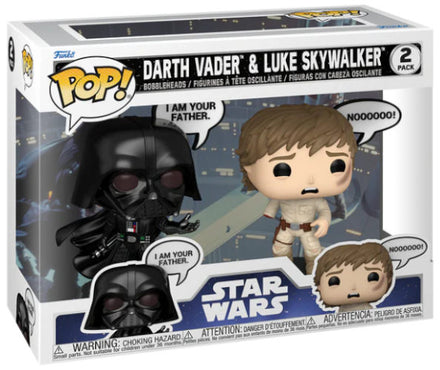 Funko Pops Star Wars Darth Vader y Luke Skywalker paquete de 2