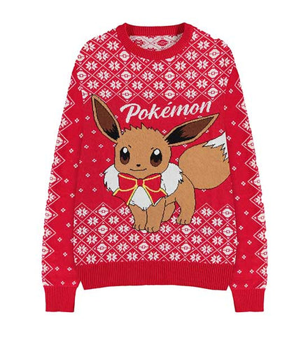 Maglione Natale Pokemon Eevee Red L