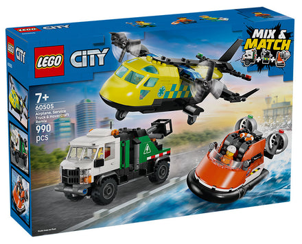 60505 City Remix Aereo, Camion Di Servizio E Hovercraft