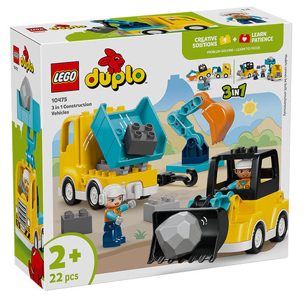 10475 Duplo Town Veicoli Da Cantiere 3 In 1