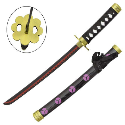 Katana Mini No Afilada One Piece Enma Morada Con Soporte