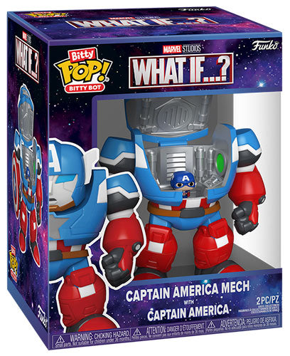 Funko Bitty Pop Bots Marvel What If...? Captain America Mech
