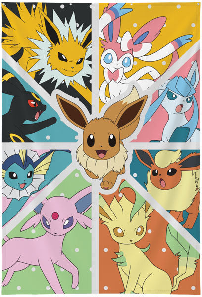 Decoración de pared Pokémon Eevee Transformación 125x85cm
