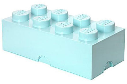 Contenitore Lego Brick 8 Azzurro Acqua