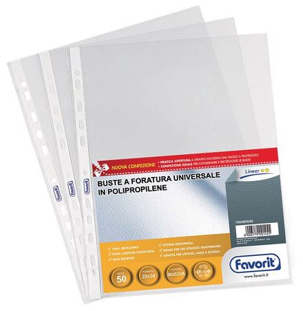Fundas Transparentes Perforación Universal (50 uds.)