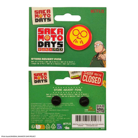 Sakamoto Days Store Adverts Pins Set (2) Spilla Cinereplicas