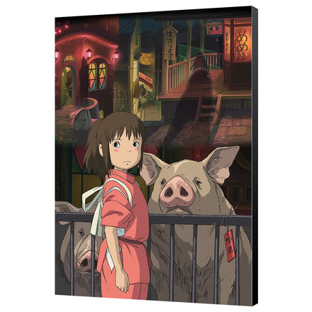 PÓSTER DE EL VIAJE DE CHIHIRO EN PANEL DE MADERA 35x50 STUDIO GHIBLI
