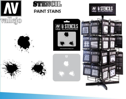 PLANTILLA STTX005 MANCHAS DE PINTURA ACCESORIOS PARA MODELISMO VALLEJO VALLEJO