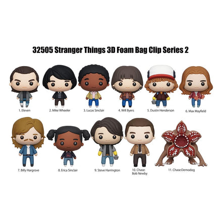 Clips para bolso de PVC 3D de Stranger Things, Serie 2, con figura (int.)