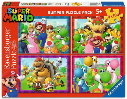 Super Mario Puzzle 4-pack Time For Mario! (4x100 Pieces) Ravensburger