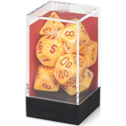 27453 Festive Sunburst/Red Dice Set
