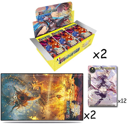 1 Kit de presentaciones + 2 Cajas FOW V3 (2 tapetes + 14 cartas promocionales)