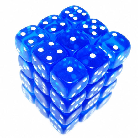 23806 12mm d6 Blue/White Dice Block (36 Dice)