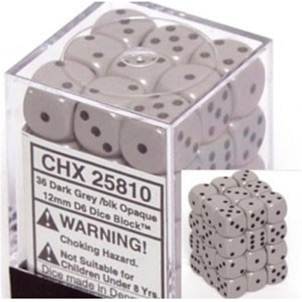 25810 12mm d6 Grey Dice Block