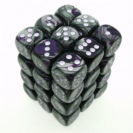 26832 Gemini 12mm d6 Púrpura-Acero con blanco