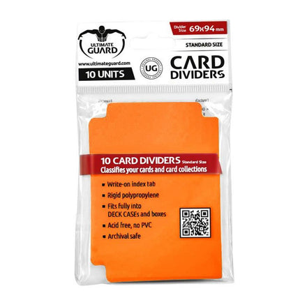 UGD010455 Ultimate Guard Card Dividers Standard Size Orange (10)