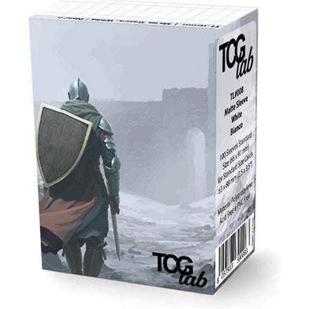 TcgLab 100 Standard Protective Sleeves - Matte Ultra Clear - White