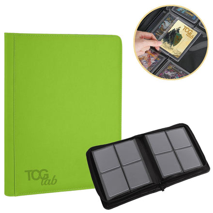 TcgLab 4-Pocket Toploader Binder (112 toploaders) - Green