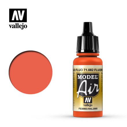 VALLEJO MODEL AIR ROJO FLUORESCENTE 71082 COLORES VALLEJO