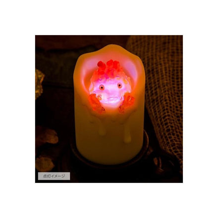 El castillo ambulante de Howl: Calcifer y vela con luz iluminada 13 cm