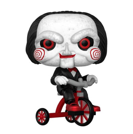 Figura POP Plus Saw Billy en triciclo exclusiva