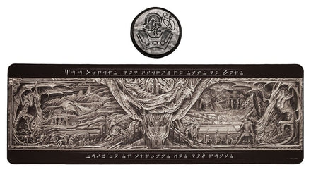 Set de alfombrilla de escritorio y posavasos de The Elder Scrolls V: Skyrim
