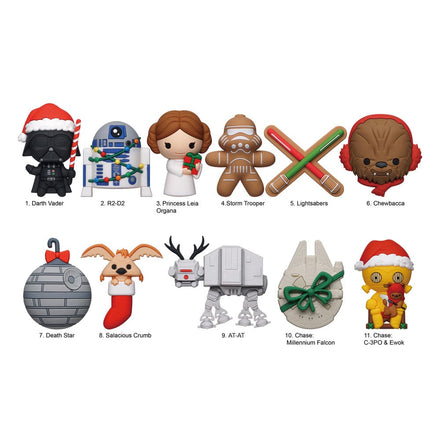 Expositor de clips para bolsos de PVC 3D de Star Wars, serie 2 (24 unidades)