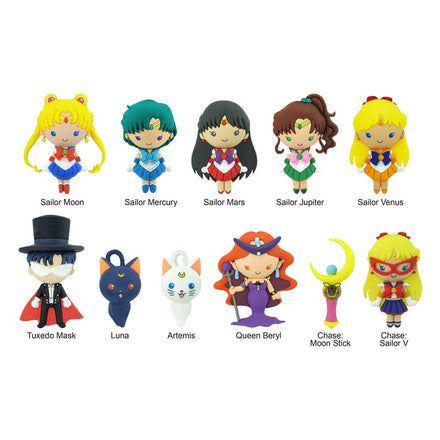 Expositor de 24 clips para bolsas de PVC 3D de Sailor Moon, serie 1