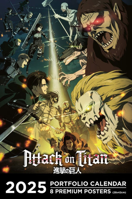 Calendario de portafolio Attack On Titan 2025 *versión en inglés*