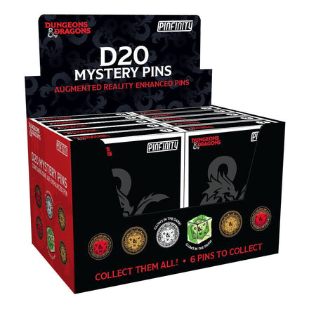 Caja sorpresa de pines de Dungeons & Dragons: Surtido de pines D20 misteriosos (10)