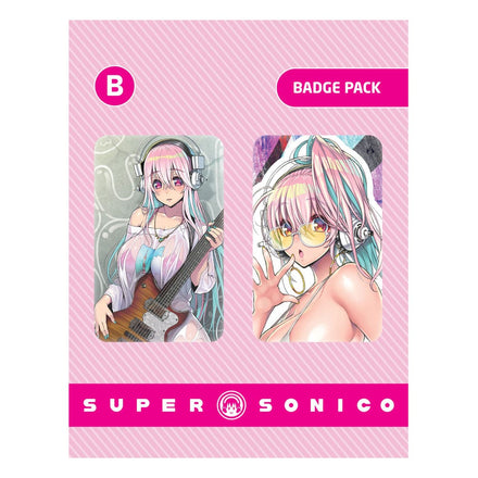 Set de 2 pines de Super Sonico, modelo B