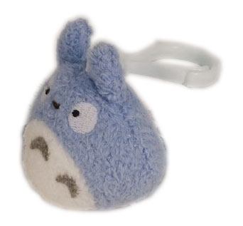 Clip de mochila de peluche Mi vecino Totoro, Totoro azul, 6 cm