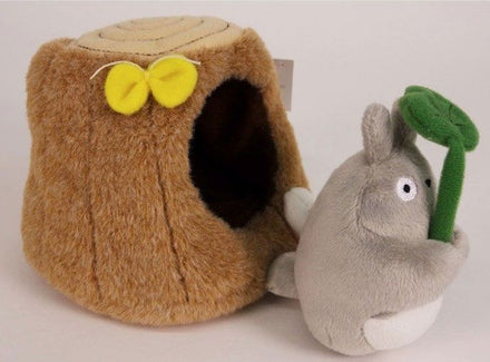 Figura de peluche de Mi vecino Totoro, Totoro en el tronco del árbol, 10 cm