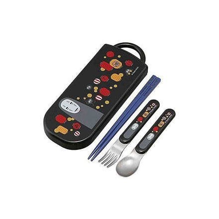 Set de palillos chinos, cuchara y tenedor de El viaje de Chihiro con Sin Rostro y farolillo de Skater