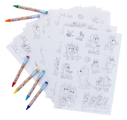 Set de pegatinas para colorear de Bluey
